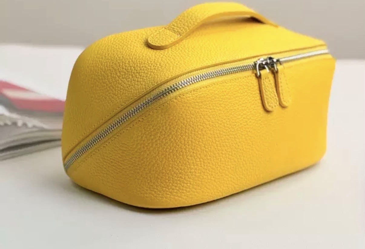 Yellow Leather Vanity Case